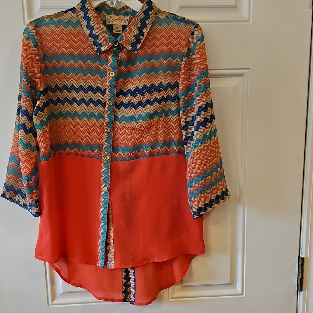 Scully Multicolor Zigzag Shirt